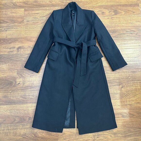 MNG Italian wool belted coat - Picture 1 of 5